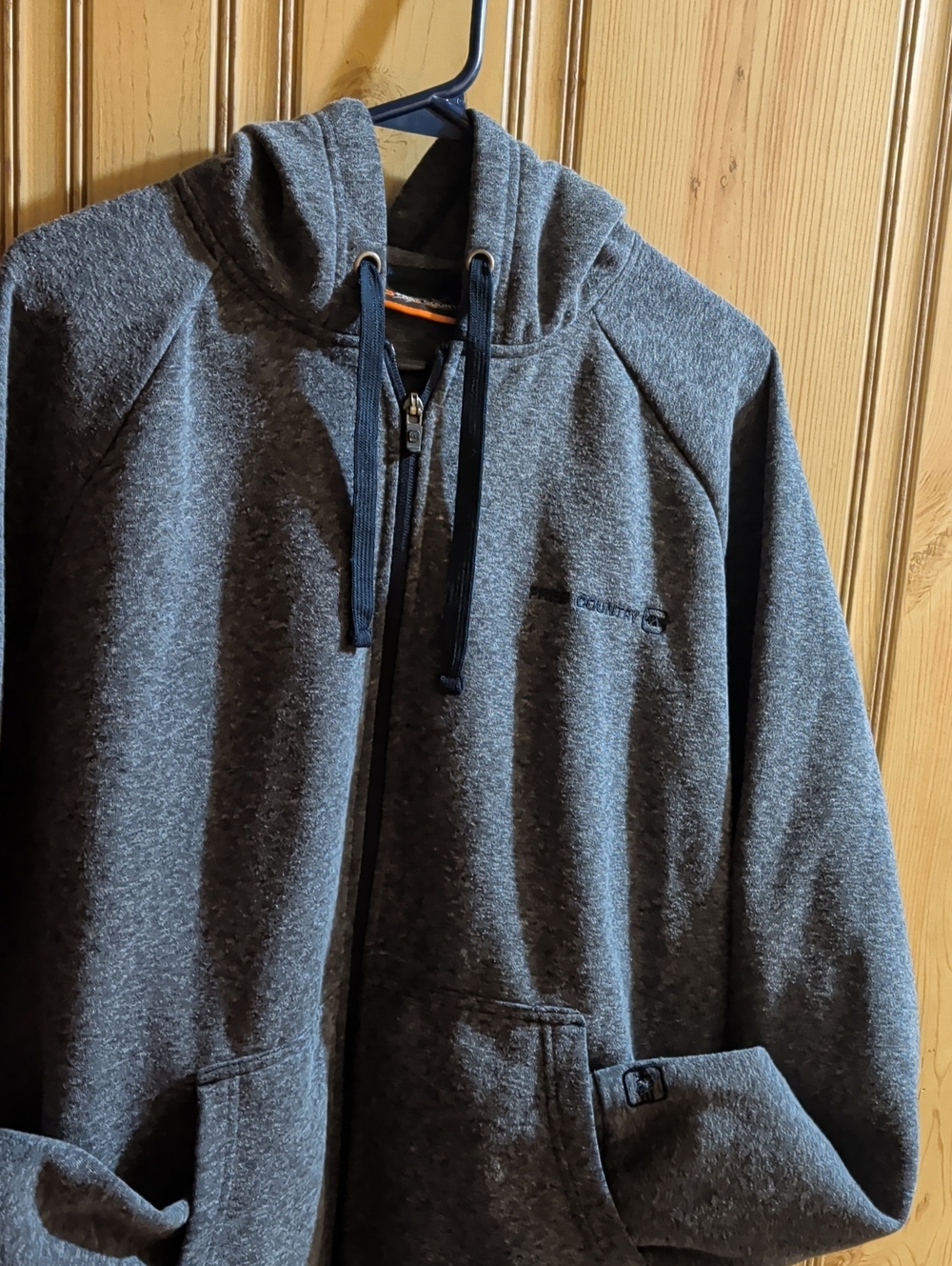 Free Country Dark Gray Full-Zip Hooded Sweater